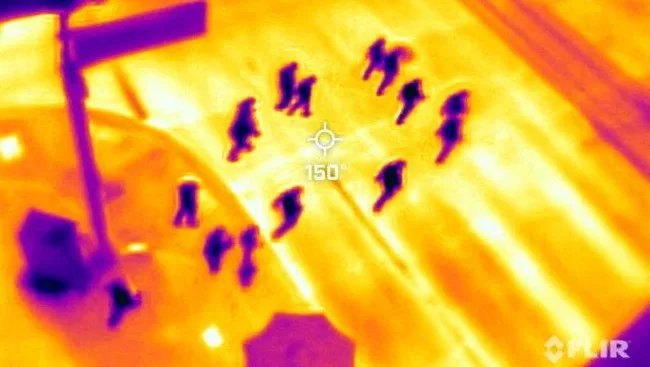 Kamera thermal menangkap kondisi suhu di atas 40 derajat C di Arizona, AS. Apa penyebab gelombang panas belakangan? (REUTERS/CARLOS BARRIA)